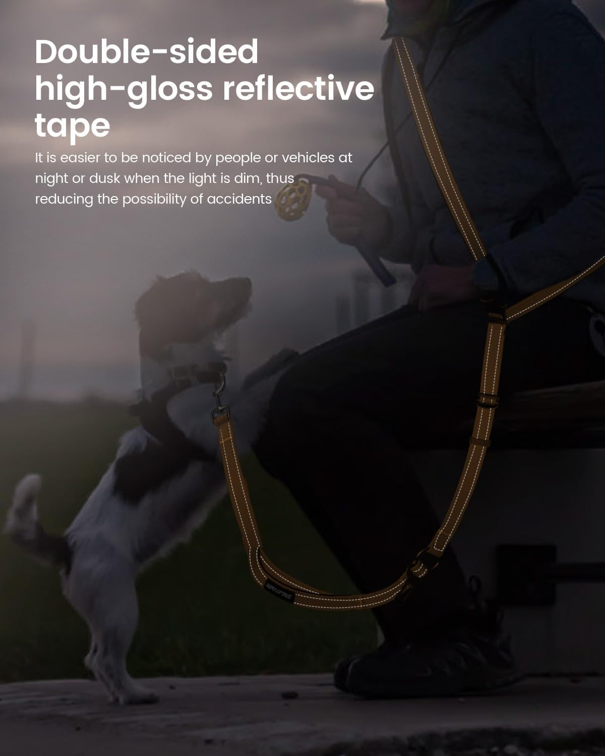 Hands Free Dog Leash, Multifunctional Crossbody Dog Leash