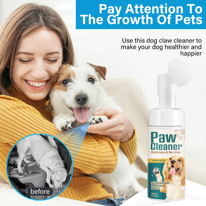 Dog Paw Cleaner, Waterless Paw Cleaner for Dogs with Detachable Brush Head, No-Rinse Natural Dog Paw Washer, Portable Pet Paw Cleaner, Effective Cleaning for Dog and Cat Paw