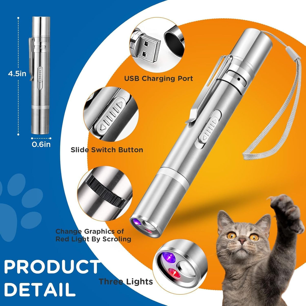 3-In-1Interactive AI Smart Play Cat Toy – Automatic Laser & Feather Toy for Indoor Cats, Keeps Cats Busy When Home Alone