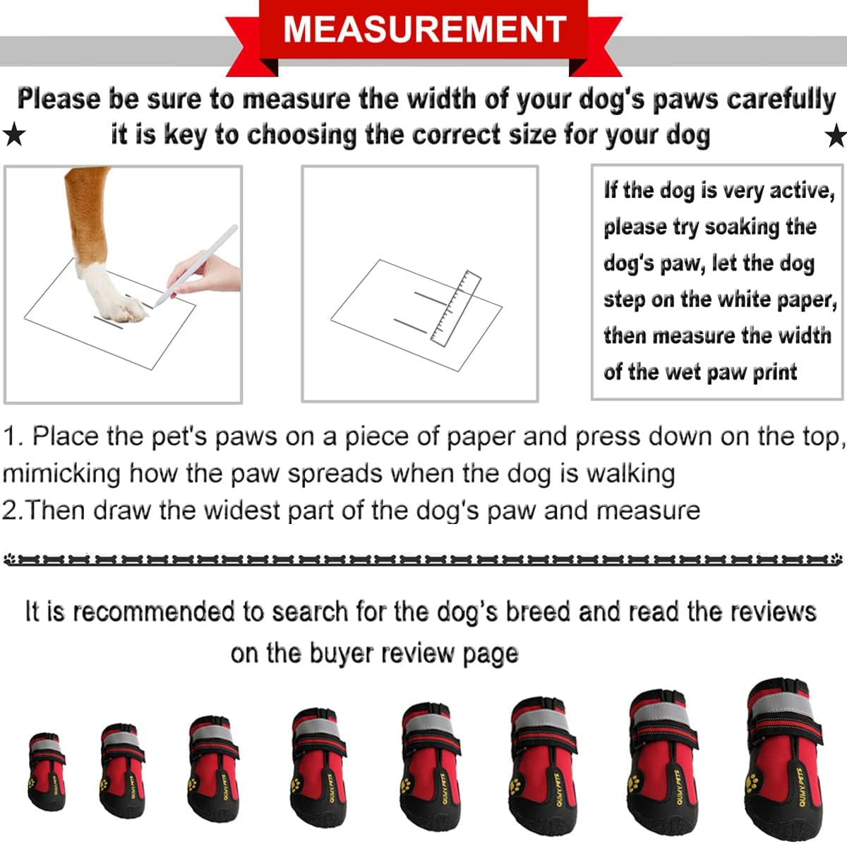 Dog Shoes for Hot Pavement, Dog Snow Boots & Paw Protectors for Winter