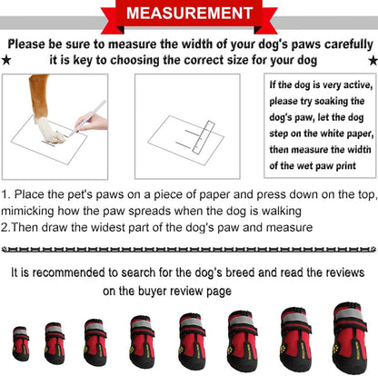 Dog Shoes for Hot Pavement, Dog Snow Boots & Paw Protectors for Winter