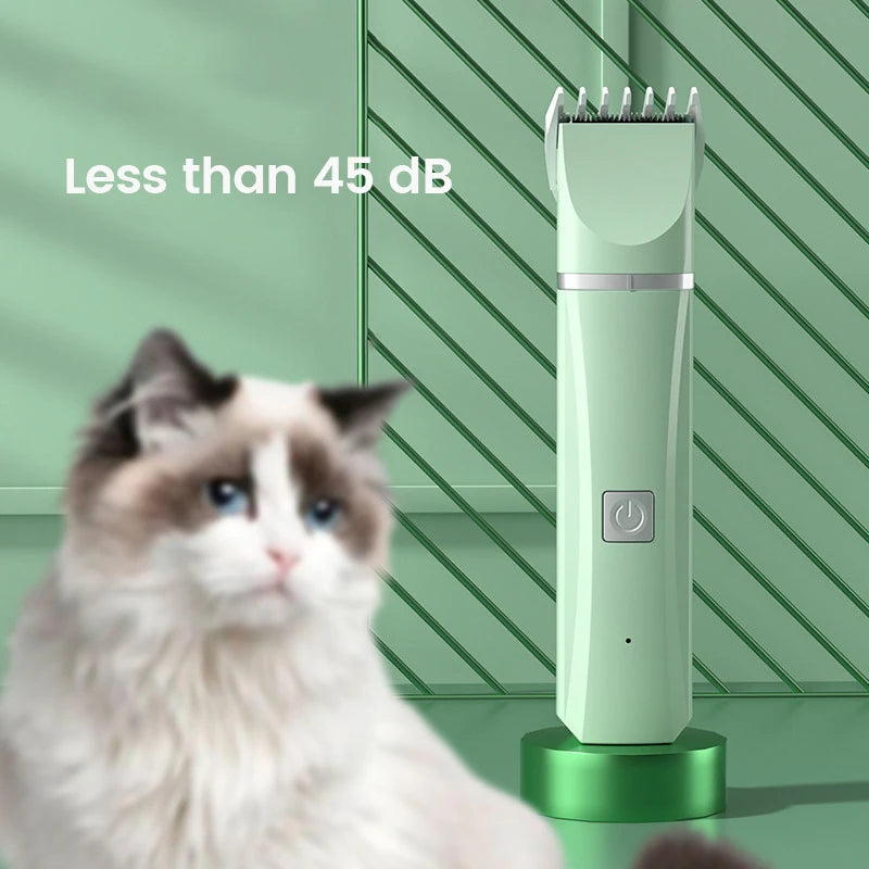 4 in 1 Electric Pet Grooming Kit - attachments and accessories view