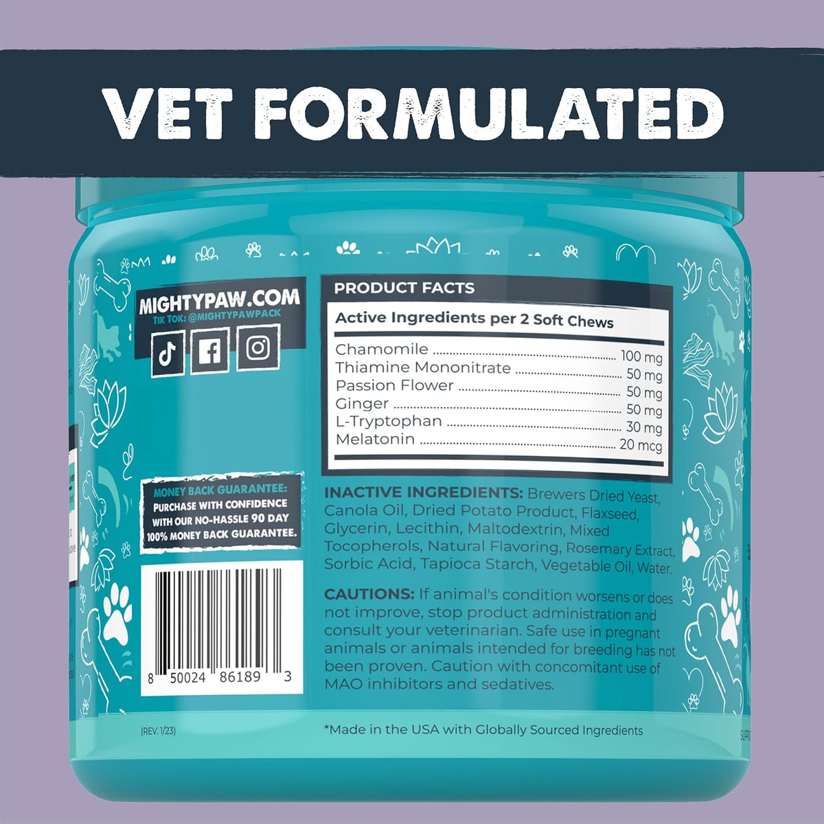 Calming Chews for Dogs with Melatonin, Waggables, 120 Count