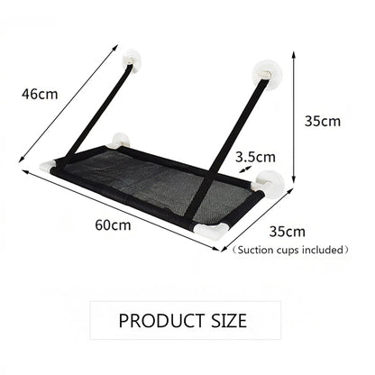 Cat Window Perch Hammock Bed Cooling Breathable Deck Window Suction Cups Seat Cat Shelves Sunbath Hammock Bed for Cat Hold UP