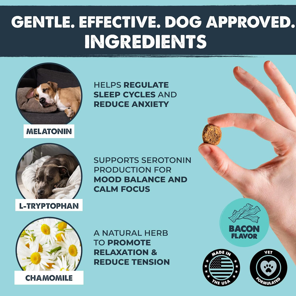 Calming Chews for Dogs with Melatonin, Waggables, 120 Count