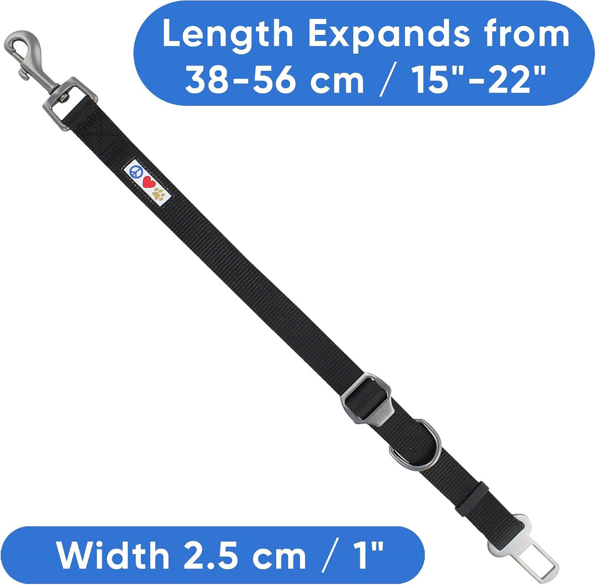 Dog Seat Belt | Pet Safety Seat Belt with Adjustable Strap for Small to Large Dogs | Exceeds Dog Safety Standards | Keep Your Dog Secure in the Car - Black Car Seat Belt for Dogs