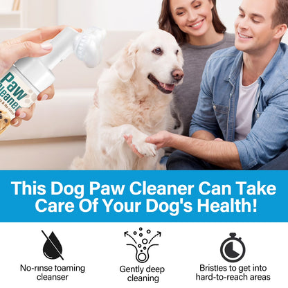 Dog Paw Cleaner, Waterless Paw Cleaner for Dogs with Detachable Brush Head, No-Rinse Natural Dog Paw Washer, Portable Pet Paw Cleaner, Effective Cleaning for Dog and Cat Paw