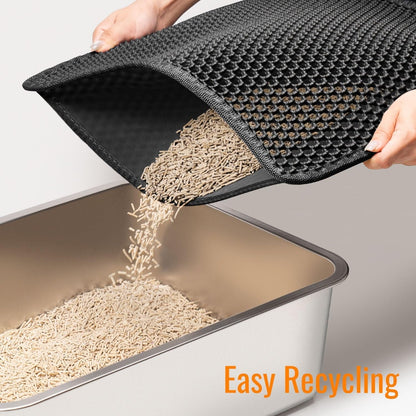 Cat Litter Trapping Mat - waterproof urine proof mat with anti-slip base
