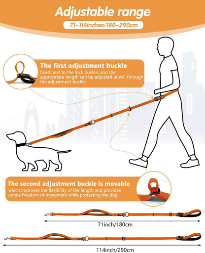 Hands Free Dog Leash, Multifunctional Crossbody Dog Leash