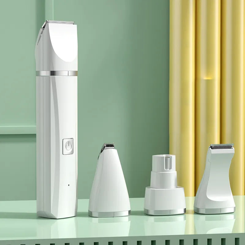 4 in 1 Electric Pet Grooming Kit - white color variation