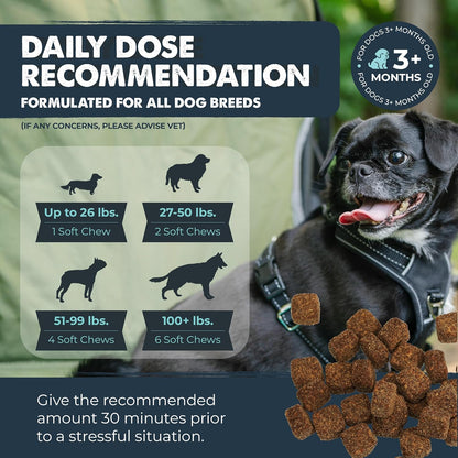 Calming Chews for Dogs with Melatonin, Waggables, 120 Count