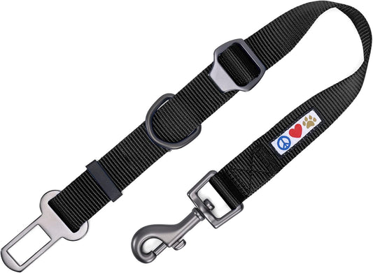 Dog Seat Belt | Pet Safety Seat Belt with Adjustable Strap for Small to Large Dogs | Exceeds Dog Safety Standards | Keep Your Dog Secure in the Car - Black Car Seat Belt for Dogs