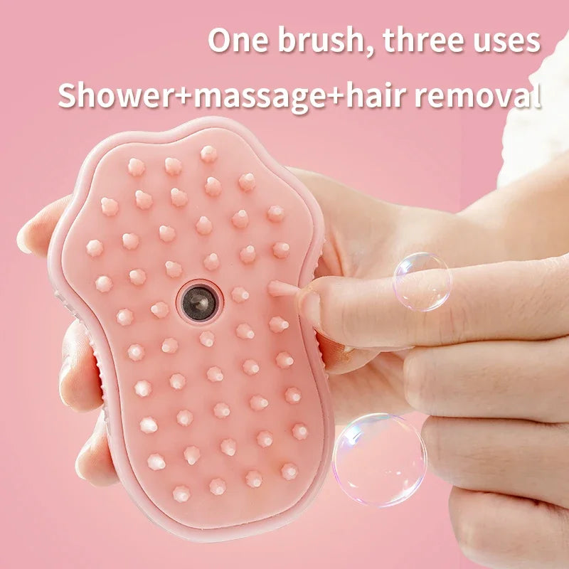 Electric Cat Steam Brush - grooming session with cat
