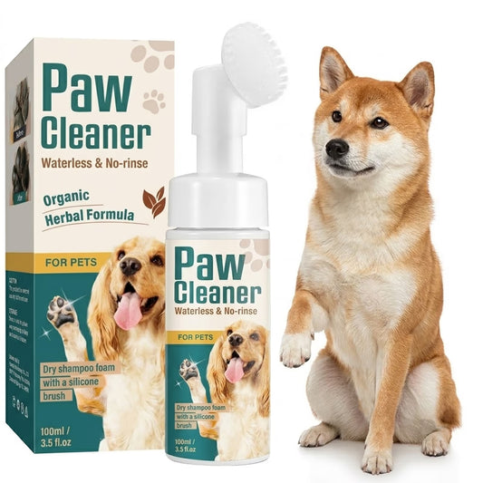Dog Paw Cleaner, Waterless Paw Cleaner for Dogs with Detachable Brush Head, No-Rinse Natural Dog Paw Washer, Portable Pet Paw Cleaner, Effective Cleaning for Dog and Cat Paw