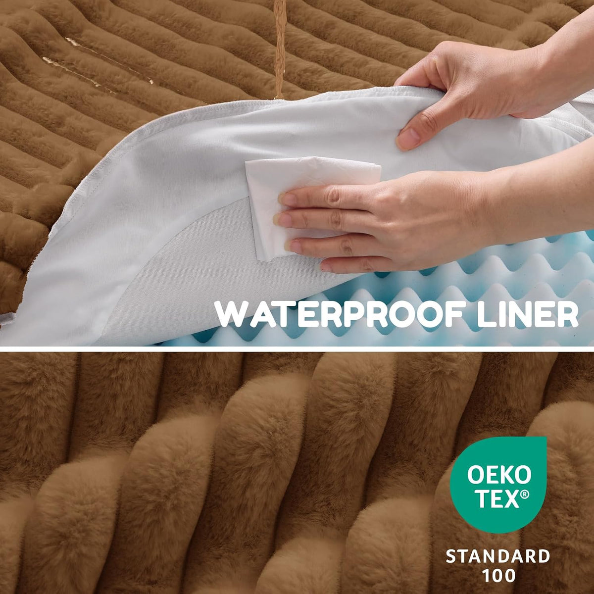 Orthopedic Dog Bed, Washable Cover, Faux Fur Bolster Pet Couch